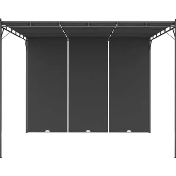 Best Festtelte & havepavilloner - Living havepavillon med gardin 3x3x2,25m antracitgrå Buer, Spalier, Lysthuse Uden Tag