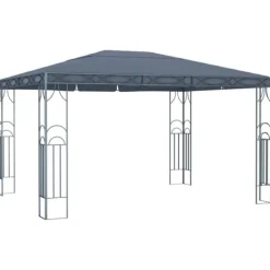 Festtelte & havepavilloner - Living pavillon med LED-lyskæder 400x300 cm antracitgrå Telte & Lysthuse