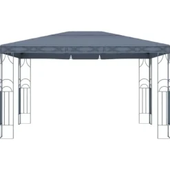 Festtelte & havepavilloner - Living pavillon med LED-lyskæder 400x300 cm antracitgrå Telte & Lysthuse