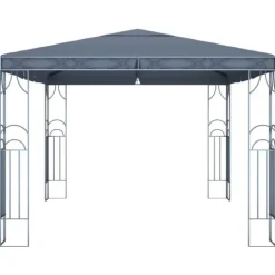 Festtelte & havepavilloner - Living pavillon med LED-lyskæder 400x300 cm antracitgrå Telte & Lysthuse
