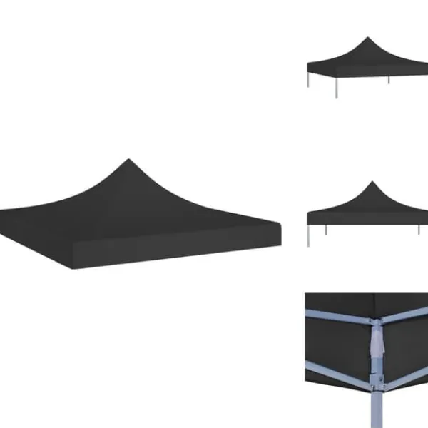 Online Festtelte & havepavilloner – tage - Living tag til festtelt 3x3 m 270 g/m² sort Telte & Lysthuse