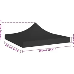 Online Festtelte & havepavilloner – tage - Living tag til festtelt 3x3 m 270 g/m² sort Telte & Lysthuse