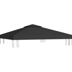 Festtelte & havepavilloner – tage - Living pavillontopdække i 2 lag 3x3 m 310 g/m² sort Telte & Lysthuse