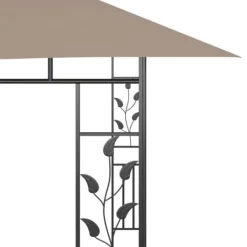 Discount Festtelte & havepavilloner - Living pavillon med myggenet 4x3x2,73 m 180 g/m² gråbrun Telte & Lysthuse