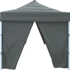 Telte & Lysthuse^Festtelte & havepavilloner - Living foldbart pop op-festtelt med 8 sidevægge 3 x 9 m antracitgrå