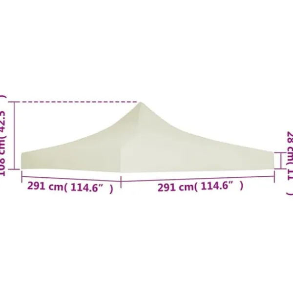 Festtelte & havepavilloner – tage - Living tag til festtelt 3x3 m cremefarvet Telte & Lysthuse