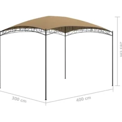 Festtelte & havepavilloner - Living pavillon 3x4x2,65 m 180 g/m² gråbrun Telte & Lysthuse