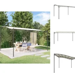 Telte & Lysthuse^Festtelte & havepavilloner - Living baldakin 4x3 m 180 g/m² stof og stål cremefarvet