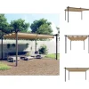 Telte & Lysthuse^Festtelte & havepavilloner - Living havepavillon med sammenrulleligt tag 4x3 m gråbrun