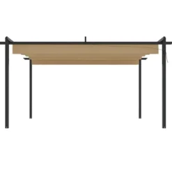 Telte & Lysthuse^Festtelte & havepavilloner - Living havepavillon med sammenrulleligt tag 4x3 m gråbrun