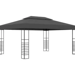 Discount Festtelte & havepavilloner - Living pavillon med LED-lyskæder 3x4 m antracitgrå Telte & Lysthuse