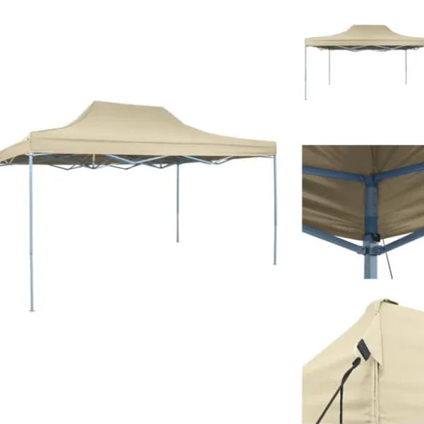 Telte & Lysthuse^Festtelte & havepavilloner - Living foldbart telt pop-up 3 x 4,5 m cremefarvet