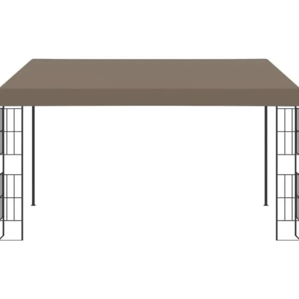 Telte & Lysthuse^Festtelte & havepavilloner - Living vægmonteret pavillon 4x3 m stof gråbrun