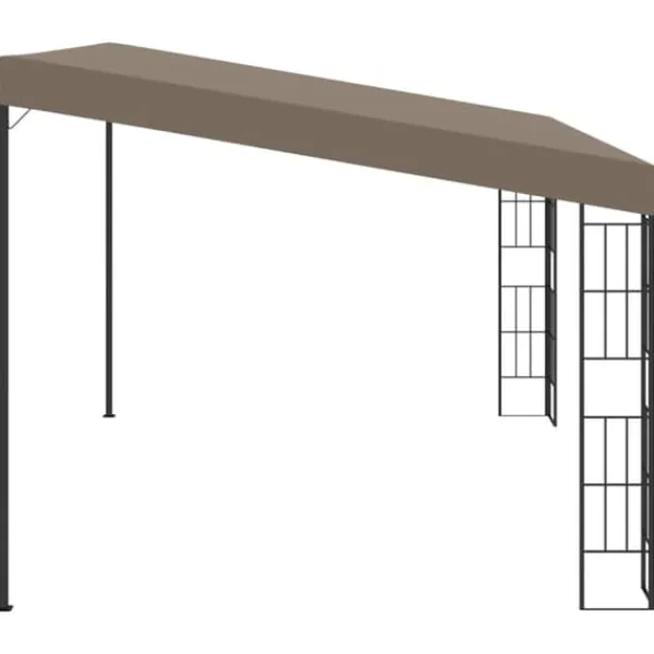 Telte & Lysthuse^Festtelte & havepavilloner - Living vægmonteret pavillon 4x3 m stof gråbrun