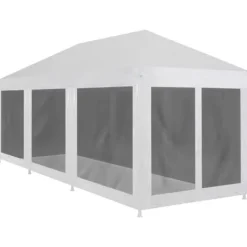 Festtelte & havepavilloner - Living festtelt med 8 sidevægge i trådnet 9 x 3 m Telte & Lysthuse