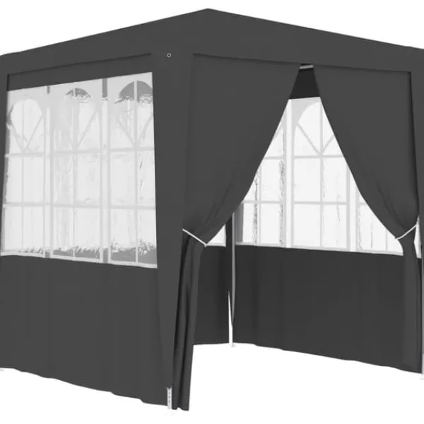 Sale Festtelte & havepavilloner - Living festtelt med sidevægge 2x2 m 90 g/m² antracitgrå Telte & Lysthuse