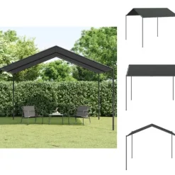 Telte & Lysthuse^Festtelte & havepavilloner - Living pavillon 4x4 m stål og stof antracitgrå