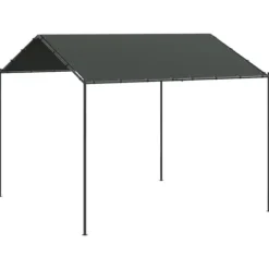 Telte & Lysthuse^Festtelte & havepavilloner - Living pavillon 4x4 m stål og stof antracitgrå