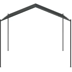Telte & Lysthuse^Festtelte & havepavilloner - Living pavillon 4x4 m stål og stof antracitgrå