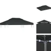 Telte & Lysthuse^Festtelte & havepavilloner – tage - Living pavillontopdække i 2 lag 310 g/m² 4x3 m antracitgrå