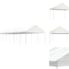 New Festtelte & havepavilloner - Living pavillon med tag 13,38x4,08x3,22 m polyethylen hvid Telte & Lysthuse