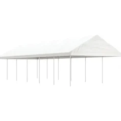 New Festtelte & havepavilloner - Living pavillon med tag 13,38x4,08x3,22 m polyethylen hvid Telte & Lysthuse