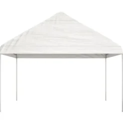 New Festtelte & havepavilloner - Living pavillon med tag 13,38x4,08x3,22 m polyethylen hvid Telte & Lysthuse