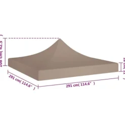 Telte & Lysthuse^Festtelte & havepavilloner – tage - Living tag til festtelt 3x3 m 270 g/m² gråbrun