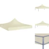 Discount Festtelte & havepavilloner – tage - Living tag til festtelt 2x2 m 270 g/m² cremefarvet Telte & Lysthuse
