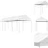 Online Festtelte & havepavilloner - Living pavillon med tag 8,92x2,28x2,69 m polyethylen hvid Telte & Lysthuse