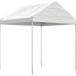 Online Festtelte & havepavilloner - Living pavillon med tag 8,92x2,28x2,69 m polyethylen hvid Telte & Lysthuse