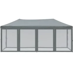 Telte & Lysthuse^Festtelte & havepavilloner - Living foldbart festtelt med sidevægge 3x6 m antracitgrå