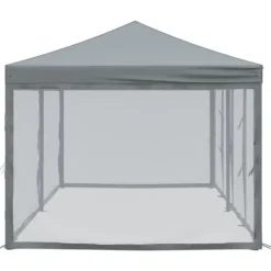 Telte & Lysthuse^Festtelte & havepavilloner - Living foldbart festtelt med sidevægge 3x6 m antracitgrå