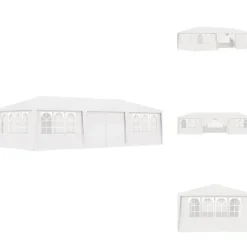 Telte & Lysthuse^Festtelte & havepavilloner - Living festtelt med sidevægge 4x9 m 90 g/m² hvid