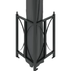 Telte & Lysthuse^Festtelte & havepavilloner - Living pavillon med sidevægge og dobbelttag 3x4 m antracitgrå