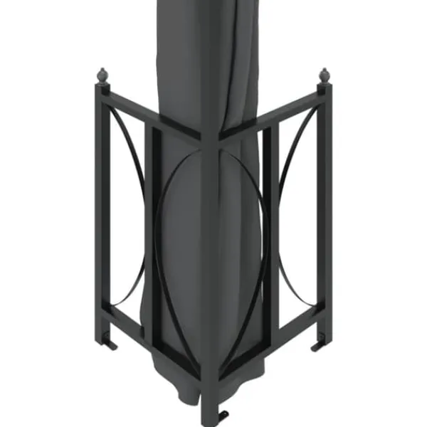 Telte & Lysthuse^Festtelte & havepavilloner - Living pavillon med sidevægge og dobbelttag 3x4 m antracitgrå