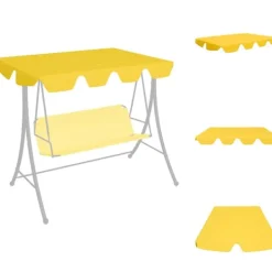 Festtelte & havepavilloner – tage - Living baldakin til havegynge 150/130x105/70 cm gul Telte & Lysthuse