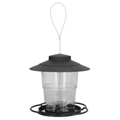 Til Fugle & Småvildt^Fågelmatare 1L Slitstark ABS Lätt att fylla Transparent Behållare Bärbar Paviljong Design Hängande Fågelmatare
