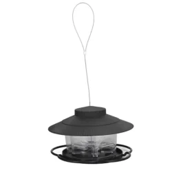 Til Fugle & Småvildt^Fågelmatare 1L Slitstark ABS Lätt att fylla Transparent Behållare Bärbar Paviljong Design Hängande Fågelmatare