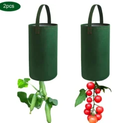 Online Filt Hængende Tomat Dyrkningspose Omvendt Tomatplanter Multifunktionelle Jordbær Grøntsags Blomst Plante Dyrkningsposer Kit Til Plante- & Urtedyrkning