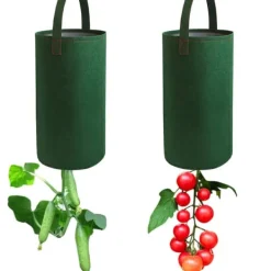 Online Filt Hængende Tomat Dyrkningspose Omvendt Tomatplanter Multifunktionelle Jordbær Grøntsags Blomst Plante Dyrkningsposer Kit Til Plante- & Urtedyrkning