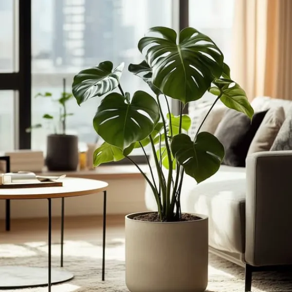 Krukkeplanter Indendørs^Fingerphilodendron - Monstera deliciosa - Højde 70-80cm - ⌀21cm