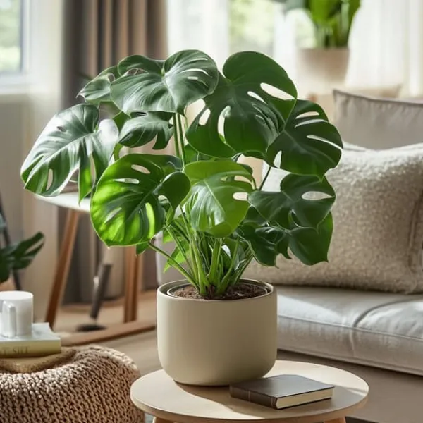 Krukkeplanter Indendørs^Fingerphilodendron - Monstera deliciosa - Højde 50-60cm - ⌀17cm
