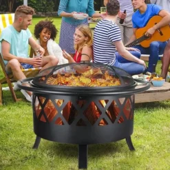 Pejse^Fire Bowl, 81 cm Diameter, Funkbeskyttende Grillrist
