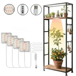 Hot Fire-hovedet LED plantelys til loftmontering med timer og dæmpbar fuldspektrum Kit Til Plante- & Urtedyrkning