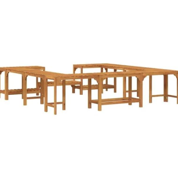 Spa & Udendørsbad^Firkantet Udendørs Boblebad Indhegning i Akacietræ | Størrelse: 230 x 230 cm | Farve: Brun