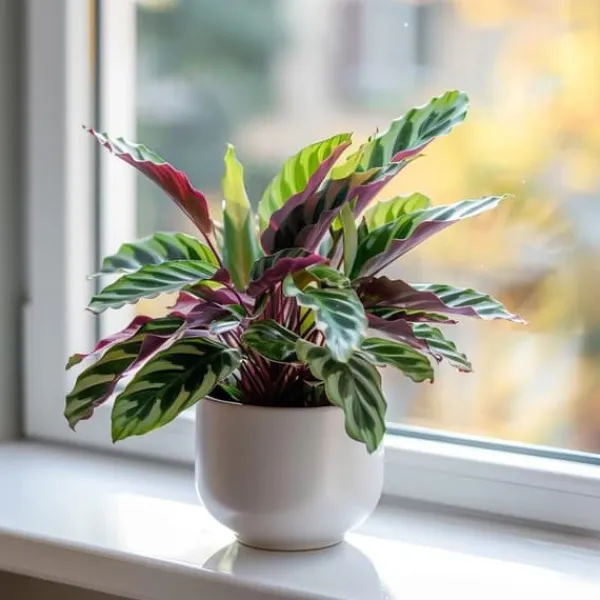 Krukkeplanter Indendørs^Fiskebensplante - Sæt med 2 - Goeppertia insignis - Højde 30-40cm - ⌀12cm