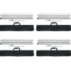 Discount Fjerflagstang Kit 4 Pakker Swooper Flagstang 16,3 Fod med Jordpæle, Holdbar og Letvægts Design Flag & Vindposer