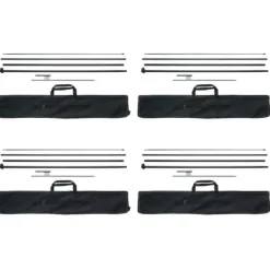 Discount Fjerflagstang Kit 4 Pakker Swooper Flagstang 16,3 Fod med Jordpæle, Holdbar og Letvægts Design Flag & Vindposer