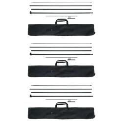 Sale Fjerflagstang Kit 3-pak, Swooper flagstang 16,3 fod med jordpæle, holdbar konstruktion, let at installere Flag & Vindposer